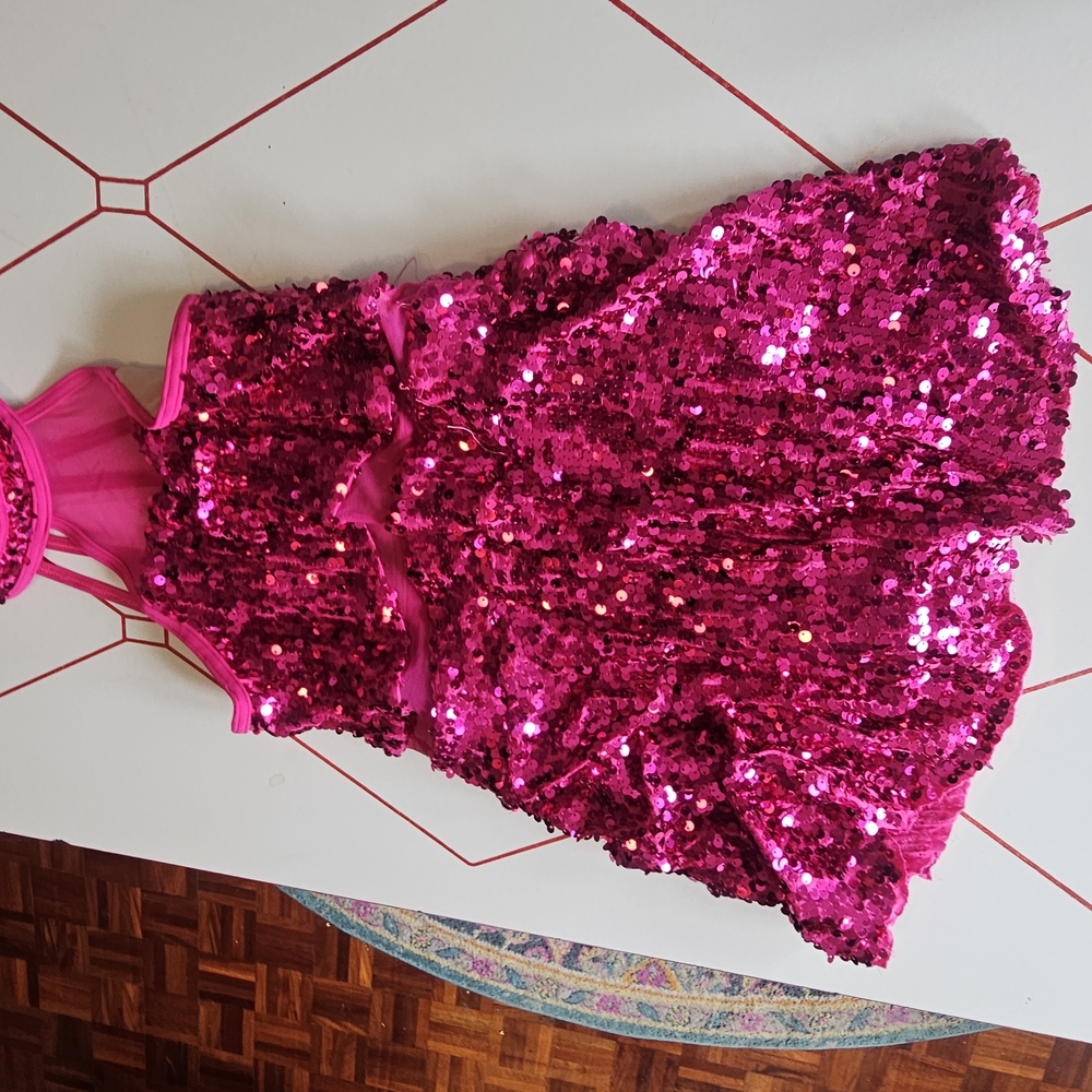 Sparkling Pink Sequin Kids Costume